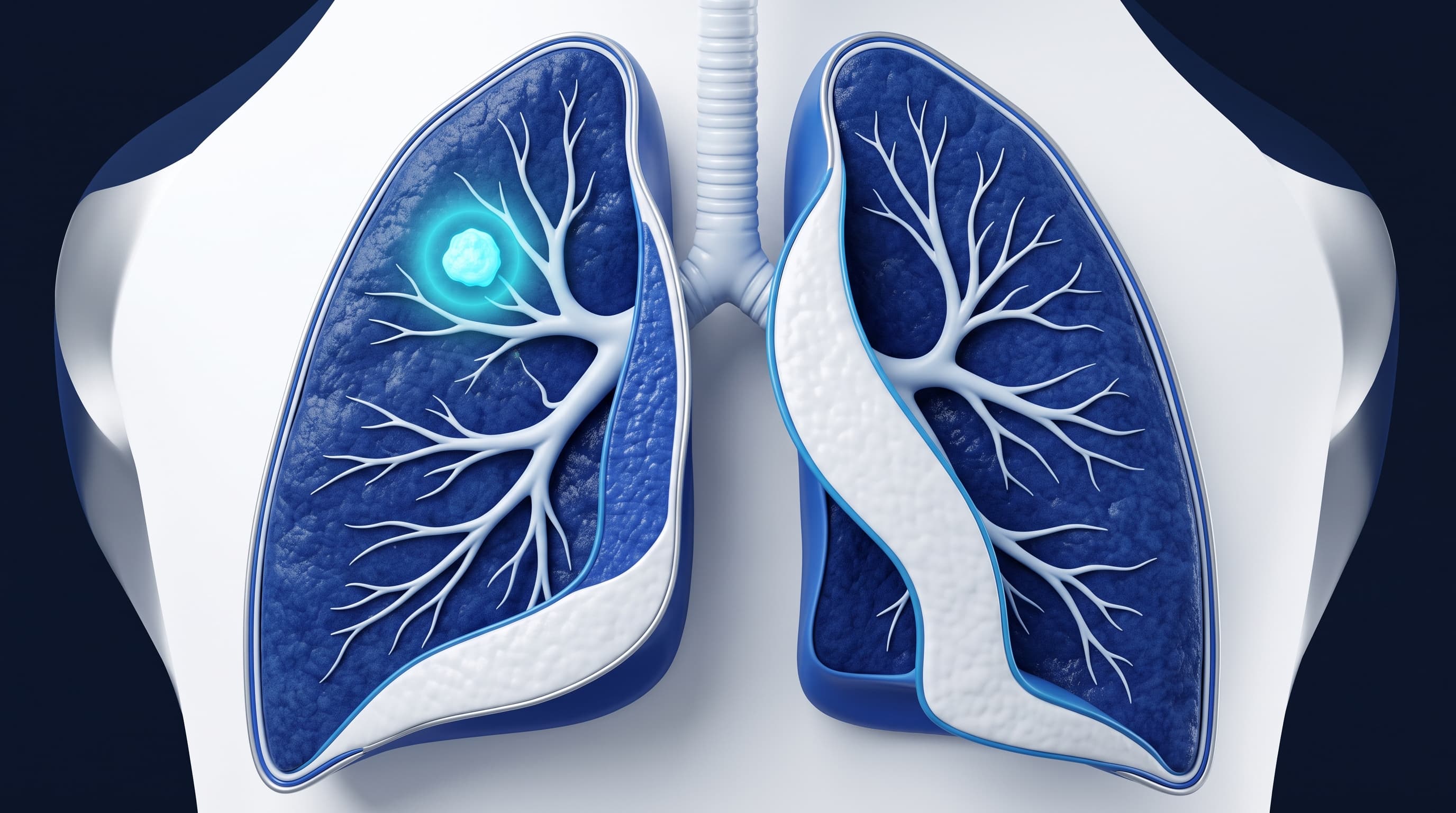 Ilustración Médica - Cáncer de Pulmón y Nódulo Pulmonar Sospechoso