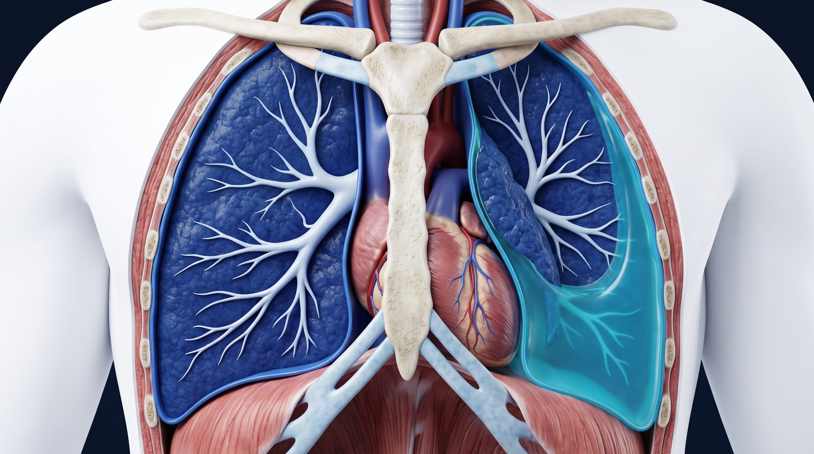 Ilustración Médica - Derrame Pleural y Empiema Pleural