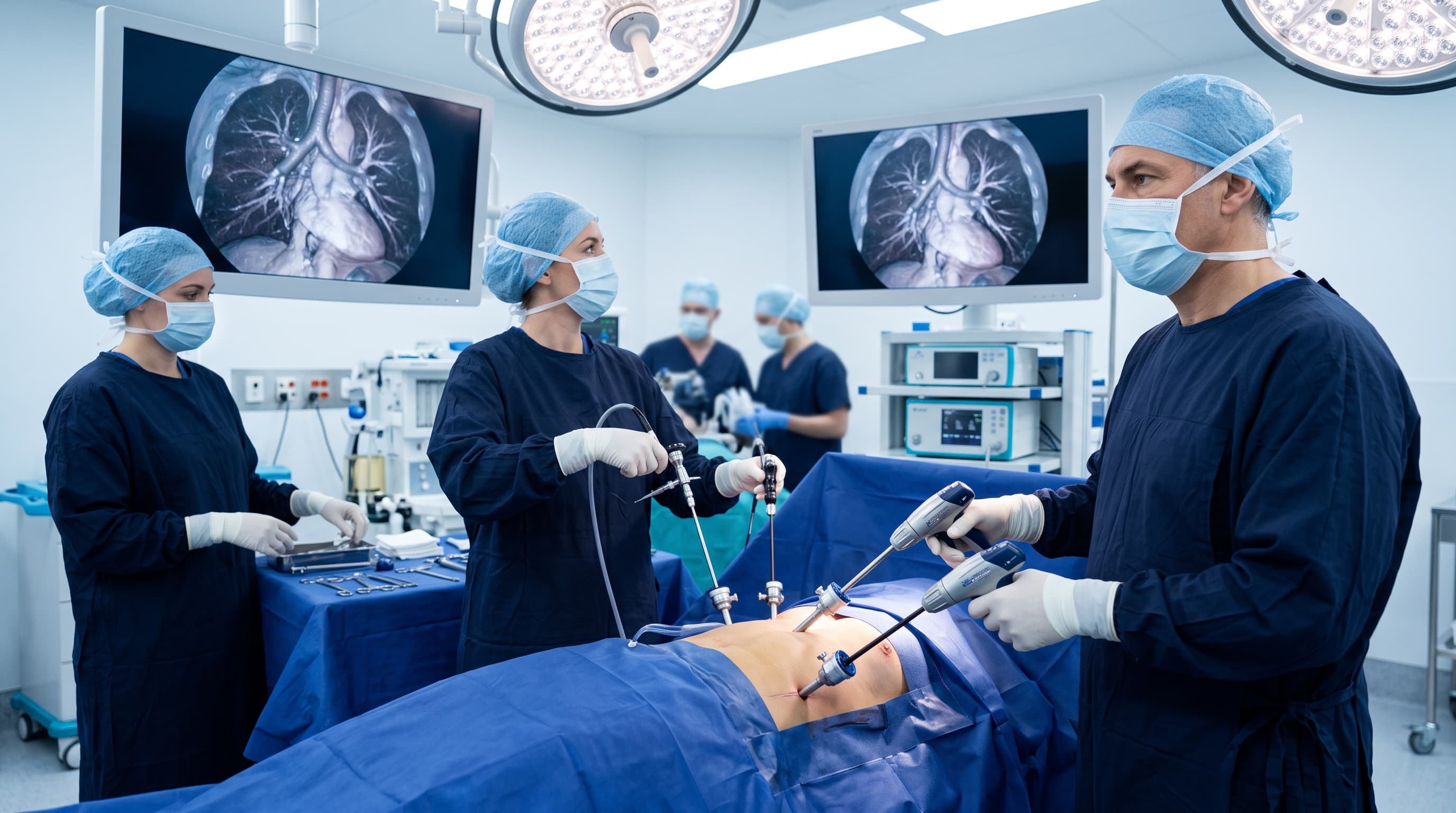 Fotografía Quirúrgica - Lobectomía Pulmonar y Resección Oncológica