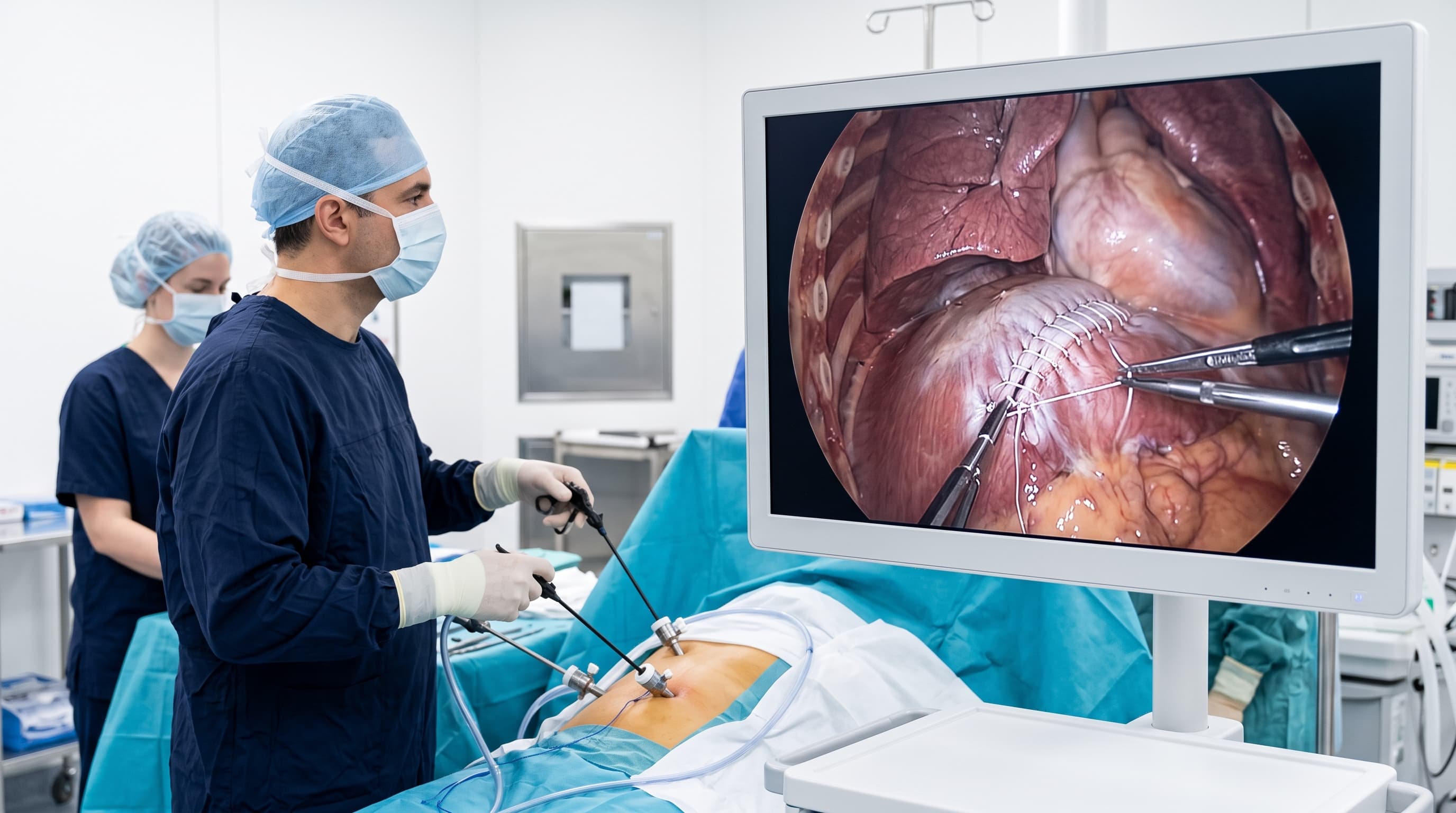 Fotografía Quirúrgica - Plicatura Diafragmática y Reparación de Hernia Diafragmática