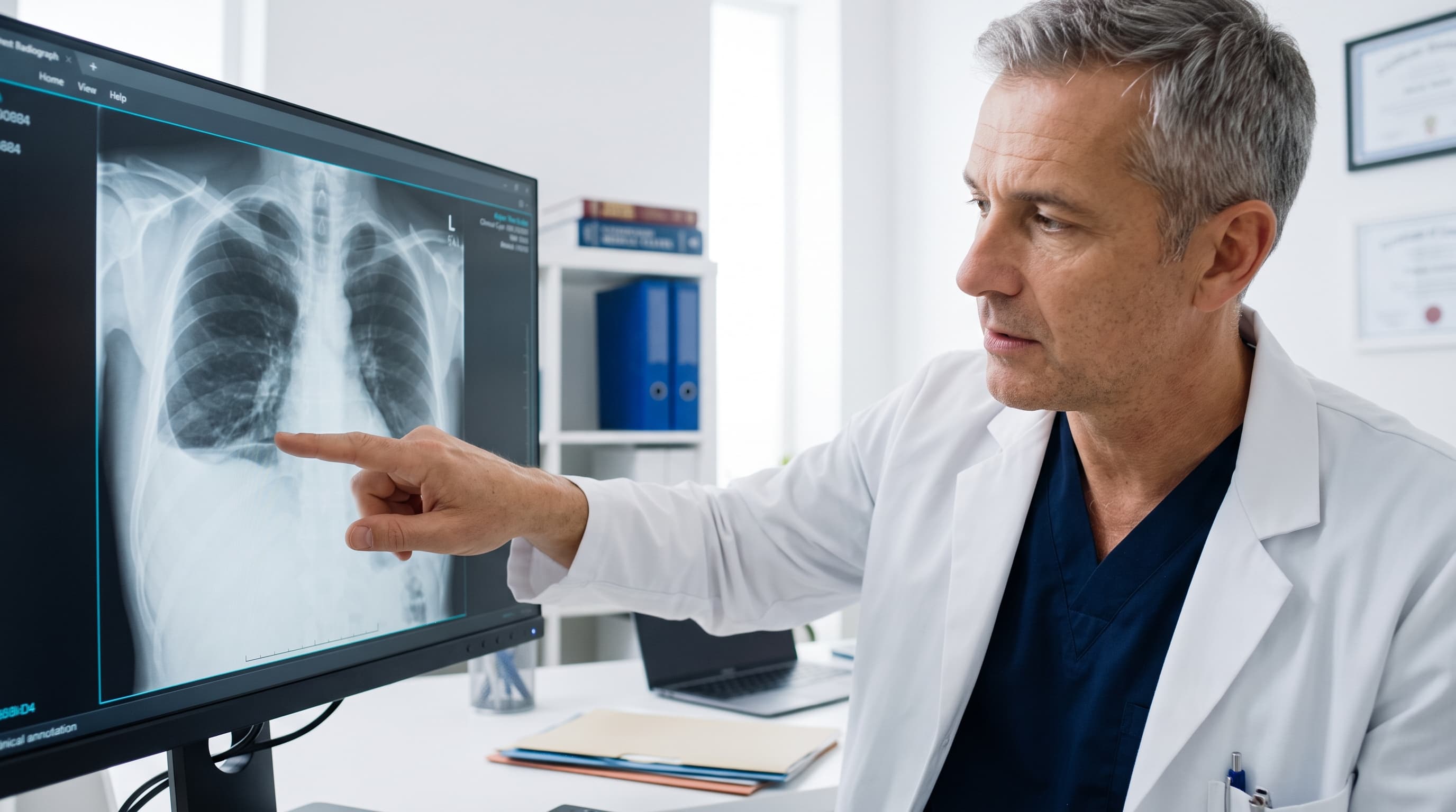 Fotografía Clínica - Acumulación de Pus o Agua en el Tórax (Infección Pleural)